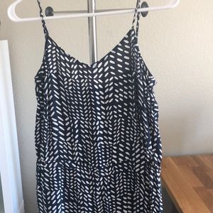 Navy and white romper